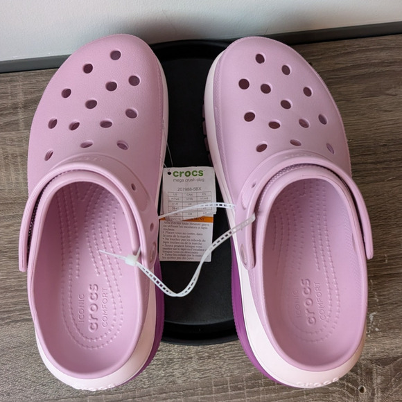 CROCS Mega Crush Women's Size 9 Platform Crocs Purple Pink Crocs Hydrangea y2k - Picture 9 of 11